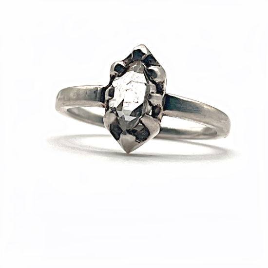 Herkimer Diamond Quartz Crystal Ring Seraphina iii